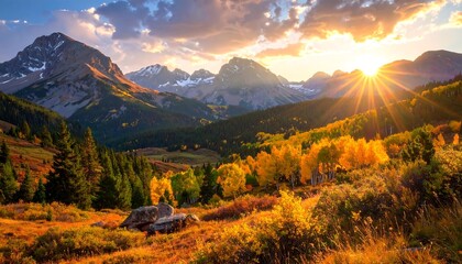 Autumnal Mountain Majesty at Dawn