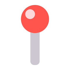 Red Lollipop Illustration – Flat Candy Vector