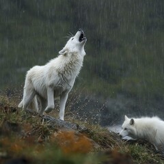 Obraz premium arctic wolf canis lupus arctos