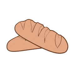 illustration of brown breads icon