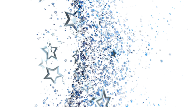 Magical blue star burst background perfect for celebrations, holidays, and festive designs.  Sparkling stars on white.