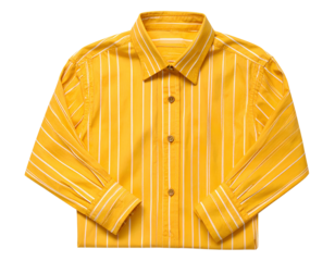  Firefly_PNG Stylish yellow striped shirt_