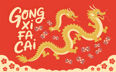 Golden Lantern Glow Chinese New Year Background