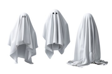 Playful ghost figures for Halloween fun