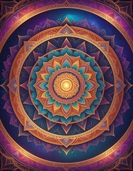 Fototapeta premium Intricate mandala design with layered patterns