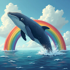 Dolphin jumping in the sea