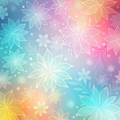 Pastel Floral Pattern with Soft Focus and Dreamy Hues for Backgrounds and Creative Projects