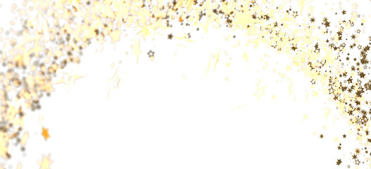 Sparkling gold stars on white. Perfect for holidays, celebrations, and festive designs.