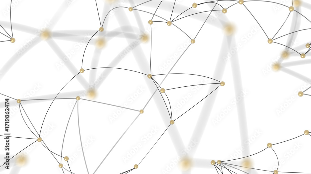 Poster abstract image of network connections, dots, and lines. ideal for technology, communication, and con
