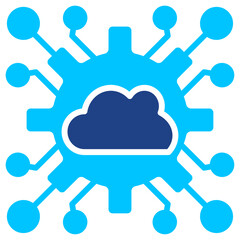 Cloud Storage Bus Simple Vector Icon Collection