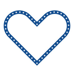 Heart Shape Frame with Stars. 