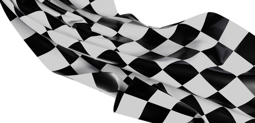 High-quality image of a checkered flag waving. Perfect for sports, racing, victory, and success themes.