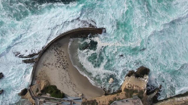 Aerial view of La Jolla cove , San Diego , California