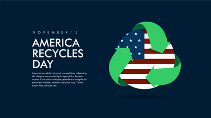 vector america recycles day background template
