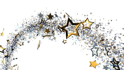 Fototapeta premium Sparkling star trail, festive background. Ideal for celebration, awards, magic, success concepts.