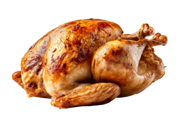 Deliciously roasted chicken with crispy skin