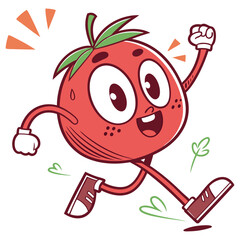 tomato face vector design.