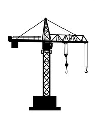 Silhouette of a construction crane