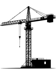 Silhouette of a construction crane (1)