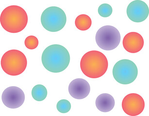 Colorful Circle Pattern Background - Gradient Orbs on White for Modern Design, Wallpaper, and Abstract Presentation Templates