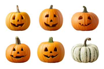 Carved pumpkins for Halloween celebration