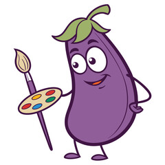 eggplant artist vector design