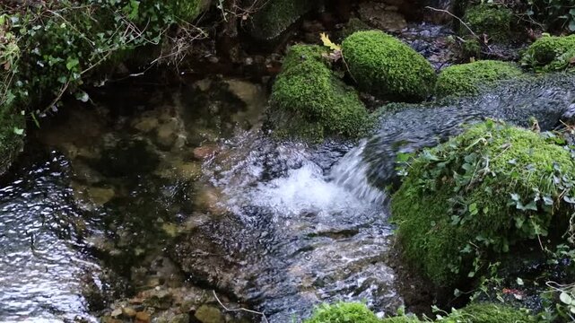 Small waterfall, inside the Peneda Ger&ecirc;s National Park, northern Portugal...6
