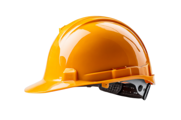 Bright yellow hard hat for construction safety