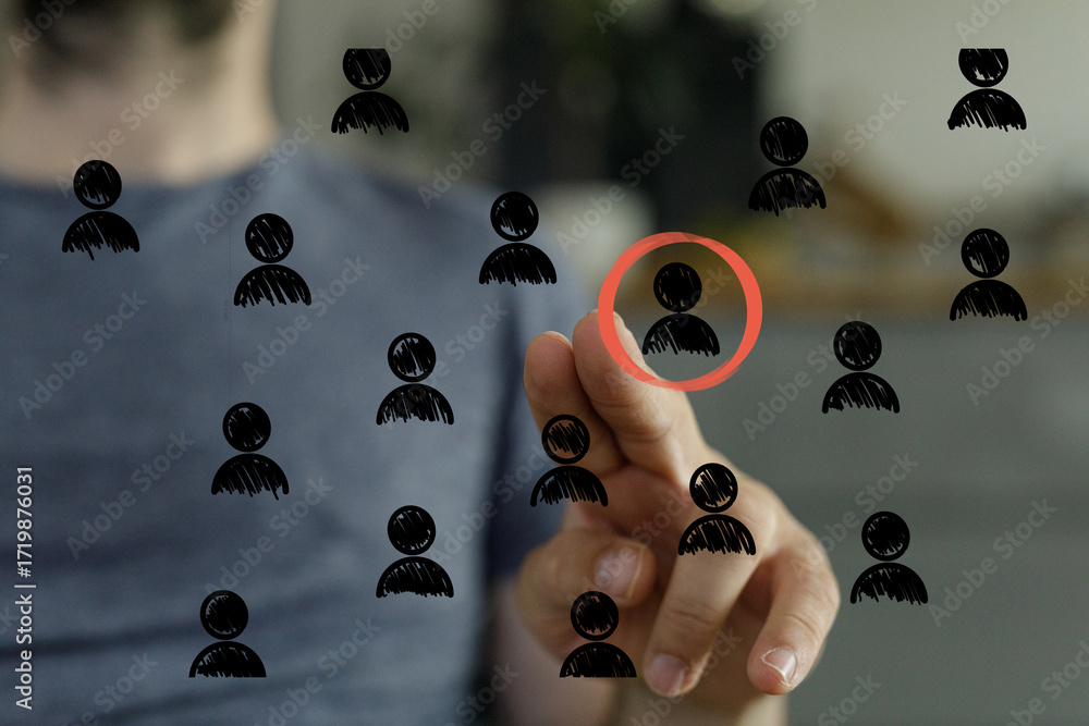 Poster close-up image of a man's hand gesturing, perfect for concepts of interaction, technology, or commun