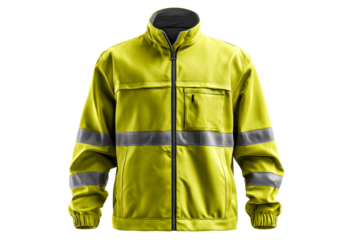 High visibility jacket on clear background