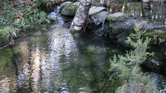 Small waterfall, inside the Peneda Ger&ecirc;s National Park, northern Portugal...4