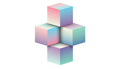 Abstract 3D Cubes in Vibrant Colors, Perfect for Modern Designs and Eye-Catching Visuals