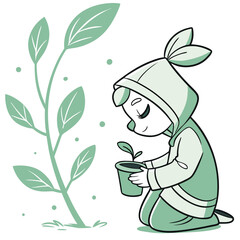 fenugreek friend vector design.