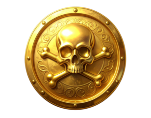  Shiny Pirate Doubloon – Gold Coin Sticker Transparent PNG