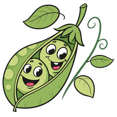 pea pod pair vector design.
