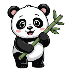 panda with bamboo