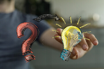 Close-up of a man's hand reaching out.  Perfect for concepts of connection, help, or interaction.