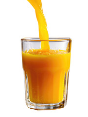  Fresh Mango Juice Pouring into Glass Rich Thick Mango Juice on Transparent Background