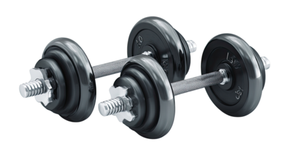 Vector Illustration of Fitness Dumbbell for Gym and Workout Training on White Background