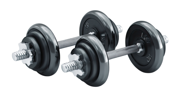 Vector Illustration of Fitness Dumbbell for Gym and Workout Training on White Background