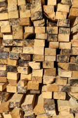 piles of wood ready to be offered to buyers