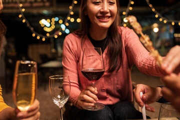 young man with a glass of wine