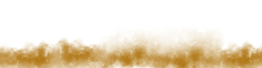 Brown cloud particles isolated on transparent empty background. realistic smoke fog overlay. Realistic dry ice smoke clouds fog overlay template.