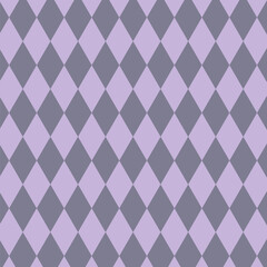 Pastel purple color harlequin or diamond seamless pattern design