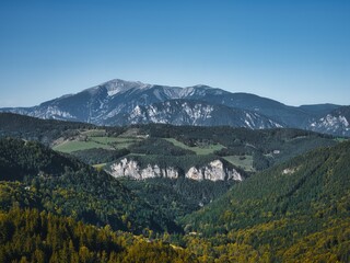 Panoramic View of Schneeberg Mountain and Semmering Railway Viaduct, Austria
