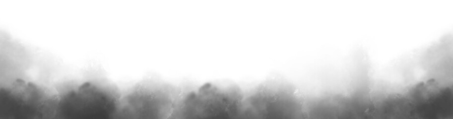 Gray Smoke cloud particles isolated on transparent empty background. realistic smoke fog overlay. Realistic dry ice smoke clouds fog overlay template.