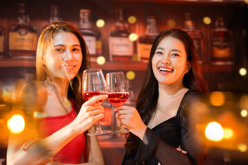 food and Drink, wine red and for a friendly, in a bar or a restaurant 