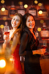 food and Drink, wine red and for a friendly, in a bar or a restaurant 