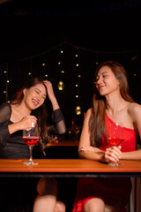 food and Drink, wine red and for a friendly, in a bar or a restaurant 