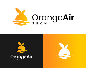 Logo design about air conditioner and citrus fruit industry company.
